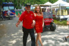 John Hutchinson squires Rhonda Vincent around the Amelia Family Campground