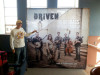 Driven friend David Prilliman with the new band banner