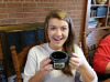 Summer McMahan with her Bluegrass Today coffee mug