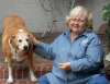 Miss Dixie Hall with one of her beloved dogs - photo by Nancy Cardwell