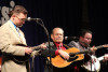 C.J. Lewandowski and Jereme Brown with The Po' Ramblin' Boys perform with James King at SPBGMA 2015 - photo by Jimmy Riddle