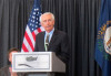 Governor Steve Beshear announcing a commitment of $5 million for the Bluegrass Music Center in Owensboro (4/1/15) - photo by Terry Herd