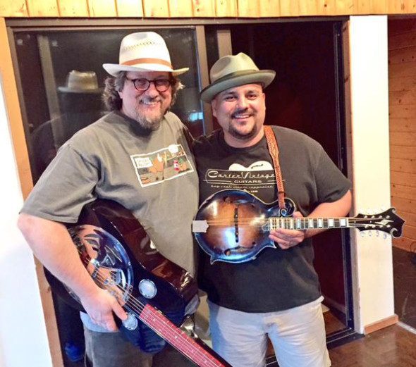 Frank Solivan In The Studio Bluegrass Today   Jerry Frank 590x521 