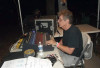 Jerry Williamson running sound at a bluegrass festival in 2012