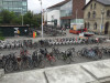 Bikes at the metro station in Copenhagen