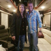 Steven Tyler and Josh Trivett on the Lonesome River Band bus