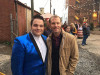 Nathan Stanley with Ryan O'Quinn on the set of Believe in downtown Bristol, VA