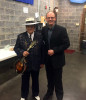 Bobby Osborne and Daniel Grindstaff backstage at the Paramount Center for the Arts (4/23/16)
