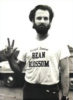 Mike Seeger sports a Beautiful Downtown Bean Blossom shirt in 1972, photo courtesy of Chicago banjoist Larry Marschall: