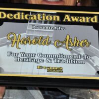 Dedication Award for Harold Asher at the 2017 Yee Haw Music Festival - photo © Bill Warren