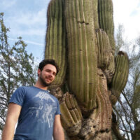 Skip Cherryholmes gets his cactus on along the way to Bullhead City, AZ (2/10/17)