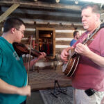 Nathan Aldridge and Steve Dilling with Sideline warm up before their show at Porter Barn Wood (2/9/17)