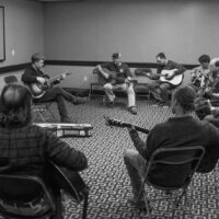 Chris Luquette leads a guitar workshop at the 2017 Joe Val Bluegrass Festival - photo © Tara Linhardt