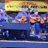 Songwriter round with Carl Jackson, Larry Cordle, and Jerry Salley at the February Palatka Bluegrass Festival (2/16/17) - photo © Bill Warren