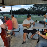 Ernie Evans and Brink Brinkman join an evening jam at the 2017 Florida Bluegrass Classic (2/21/17) - photo © Bill Warren