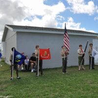 Boy Scout Troop 443 presents the colors at the 2017 Florida Bluegrass Classic (2/25/17) - photo © Bill Warren