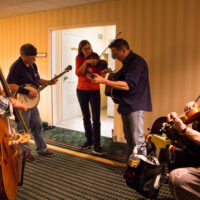 Hallway jam at the 2017 Joe Val Bluegrass Festival - photo © Tara Linhardt