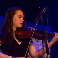 Sofia Chiarandini of the Korey Brodsky Band at Joe Val Bluegrass Festival (2/18/17) - photo © Tara Linhardt
