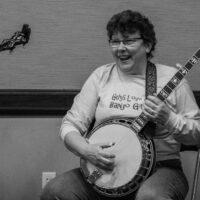 Enjoying the banjo workshop at the 2017 Joe Val Bluegrass Festival - photo © Tara Linhardt