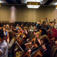 Youth Orchestra rehearsal at Wintergrass 2017 - photo © Tara Linhardt