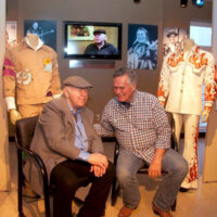 Roy Clark with his old drummer, Steve Short at the American Banjo Museum