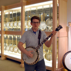 Lucas Ross at the American Banjo Museum - photo by Budd Walker