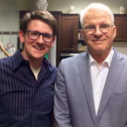 Lucas Ross with Steve Martin - photo by Marcus Ross