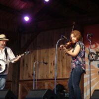 Mike Bailey and Tammy Rogers with The Steeldrivers at Gettysburg Bluegrass Festival (May 2017) - photo by Frank Baker