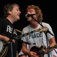 Béla Fleck and Sam Bush with the Jam Band Reunion at MerleFest 2017 - photo by Bob Alexander