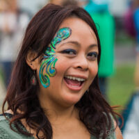 Face painting fun at DelFest 2017 - photo © Gina Elliott Photography