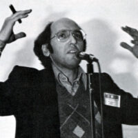 Mo Lebowitz addresses the University & College Designers Association conference in 1972