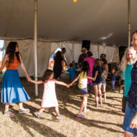 Americana Family Jamboree entertains and leads dances in the Family Tent at Grey Fox 2017 - photo © Tara Linhardt