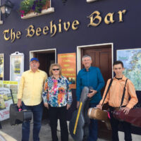 At The Bee Hive where the band stayed in Donegal