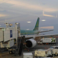 Boarding the plane in Raleigh, heading for Ireland - photo by Lorraine Jordan
