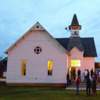 The old church, converted to a concert hall, in Perkins, OK (7/3/17) - photo by Budd Walker