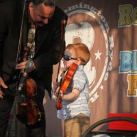 Warren Blair and Bodie Frankhouser with Remington Ryde at the 2017 Remington Ryde Bluegrass Festival - photo by Frank Baker