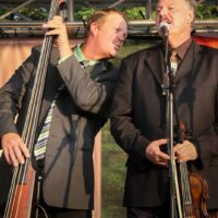 Richard Egolf and Warren Blair with Remington Ryde at the 2017 Remington Ryde Bluegrass Festival - photo by Frank Baker