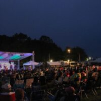 Special Consensus under the lights at the 2017 Remington Ryde Bluegrass Festival - photo by Frank Baker