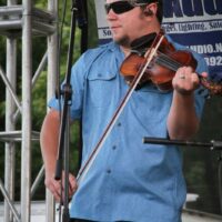 Jamie Harper with Junior Sisk & Ramblers Choice at the 2017 Remington Ryde Bluegrass Festival - photo by Frank Baker