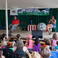 The Chicken Pot Pirates amuse kids in the Family Tent at Grey Fox 2017 - photo © Tara Linhardt