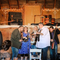 Blue Mafia performs at the reception following the marriage of Jessie and Gabrielle Baker, July 8, 2017