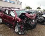 Jake's Toyota 4Runner after the accident. The other car is on the right.