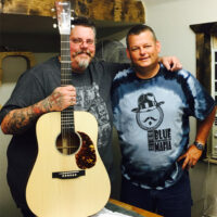 Tony Wray with Richie Crowder and his Damascus Road guitar