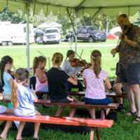 Kids Academy at the August 2017 Gettysburg Bluegrass Festival - photo by Frank Baker