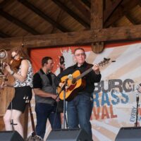 The Becky Buller Band at the August 2017 Gettysburg Bluegrass Festival - photo by Frank Baker