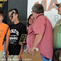 Burke Cole is posthumously inducted into the SMBGMA Hall of Honor at the 2017 Marshall Bluegrass Festival - photo © Bill Warren