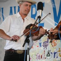 Caleb Klauder with Foghorn Stringband at the 2017 Delaware Valley Bluegrass Festival - photo by Frank Baker