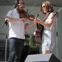 Oliver Craven and Maya de Vitry with The Stray Birds at the 2017 Susie's Cause Bluegrass/Folk festival in Cockeyesville, MD - photo by Frank Baker