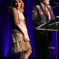 Claire Lynch and Doyle Lawson at the 2017 IBMA Awards - photo by Frank Baker