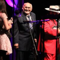 Sonny Osborne at the Osborne Brothers reunion at the 2017 IBMA Awards - photo by Frank Baker